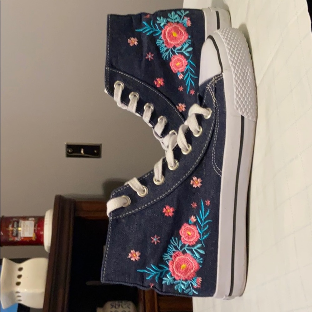 Floral Airwalk Hightop Shoes.